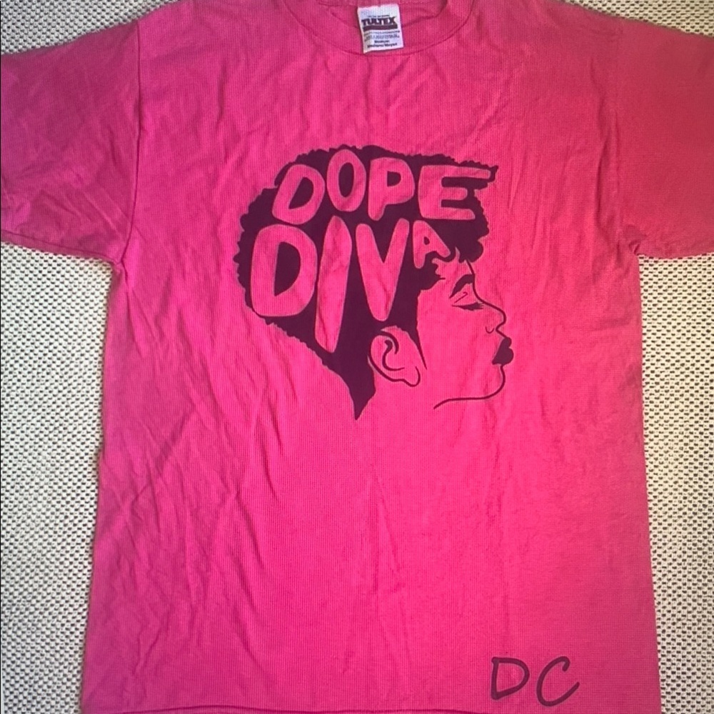 Pink Graphic Tee with Dope Diva Design